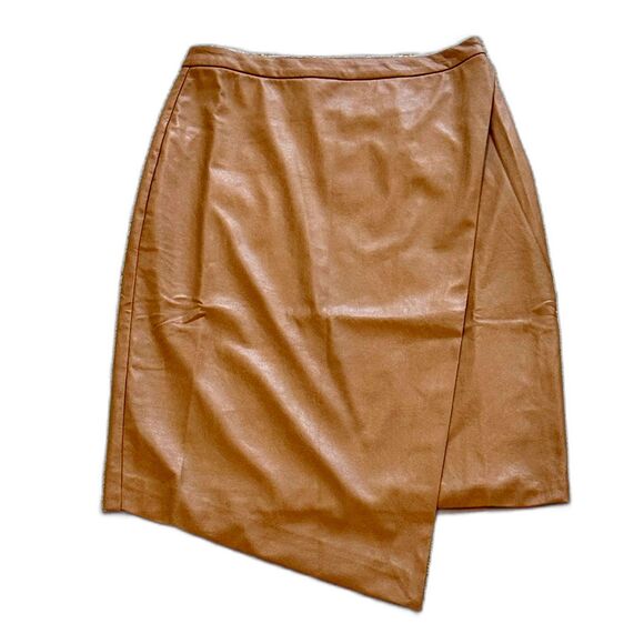 NWT*n:Philanthropy Pencil Skirt in Brown Faux Leather - Women's Large - Picture 2 of 8